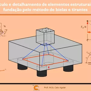 Imagem de capa para o Curso online Cálculo e detalhamento de elementos estruturais de fundação pelo método de bielas e tirantes