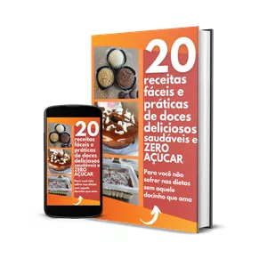 Imagem de capa para o Ebook 20 Receitas Práticas de Doces Zero Açucar