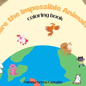 Cover image for Ebook Where the Impossible Animals Live - coloring book