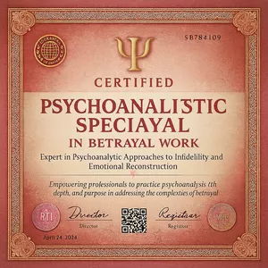 Imagem do curso ⚠️ ÚLTIMO DIA! ⚠️ Formação Especialização em Psicanálise e Traição – Psicanalista + Livro + Registro Profissional + Crachá Digital + Mapas Mentais + Cartilhas + Resumos + Exercícios + Práticas.