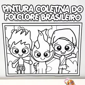 Imagem de capa para o Ebook 🎨 Cartaz Colaborativo do Folclore - MAGIA PEDAGÓGICA