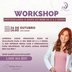 Imagem de capa para o Curso online Workshop: Desvendando o sono do bebê de 0 a 3 meses.
