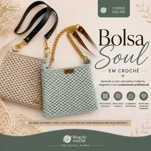 Imagem de Bolsa Soul em Crochê criado por Samuel Ramos | Blog do Crochê na hotmart