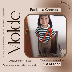 Imagem de capa para o Ebook Molde fantasia chaves infantil 