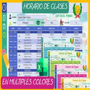 Imagen de portada para Curso online HORARIO DE CLASES EN EXCEL IMPRIMIBLE