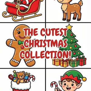 Cover image for Ebook Christmas Activity Book Worksheet for Kids Navy in Cute Illus