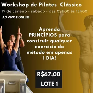 Imagem de capa para o Curso online Workshop de Pilates Clássico