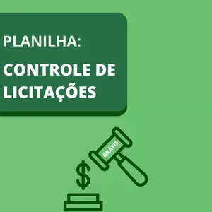 Imagem de capa para o Ebook PLANILHA DE CONTROLE DE LICITAÇÃO
