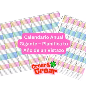 Imagen de portada para Ebook Calendario Anual Gigante 2025 (Horizontal y vertical)