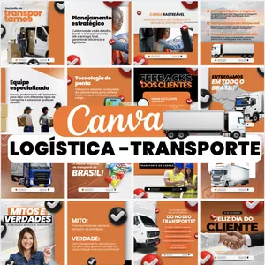 Imagem de capa para o Curso online CANVA TRANSPORTES/LOGÍSTICA