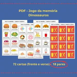 Imagem de capa para o Curso online Jogo da memória - comidas e bebidas (PDF)