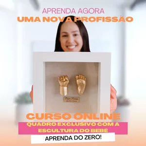 Curso Quadro com a escultura exclusiva do bebê