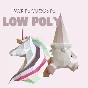 Imagen de portada para Curso online Pack de Cursos de Figuras Low Poly