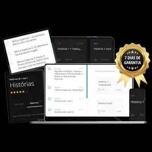 Imagem de capa para o Curso online Acesso Por 5 Anos Com Todas As Atualizações Futuras: 70 Histórias Para Aprender Inglês 10x Mais Rápido (Com Traduções E Áudios)