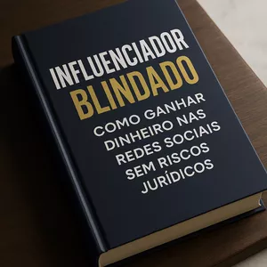 Imagem de capa para o Ebook Influenciador Blindado - Como Ganhar Dinheiro nas Redes Sociais sem Riscos Jurídicos