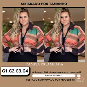 Imagem de capa para o Ebook Molde Camisa Estampada -SEPARADO POR TAMANHO