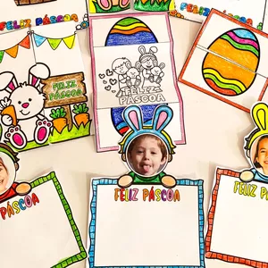 Imagem de capa para o Ebook  Kit de Cartões para Colorir - Páscoa