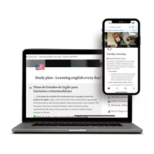 Imagem de capa para o Ebook Study plan - Plano de Estudos de Inglês para  Iniciantes e Intermediários