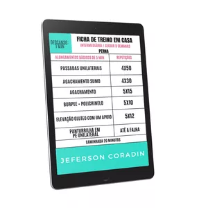 Imagem de capa para o Ebook FICHA TREINO EM CASA - INTERMEDIÁRIO