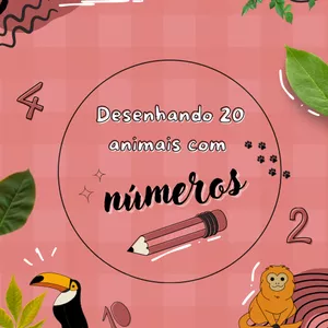 Imagem de capa para o Ebook Aprenda a Desenhar 20 Animais com Números: Método Simples para Todas as Idades