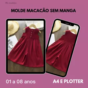 Imagem de capa para o Ebook Molde Macacão Sem Manga 
