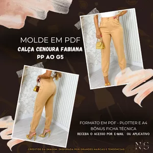 Imagem de capa para o Curso online NS Molde em PDF - Calça Cenoura Fabiana ID 4480348✨