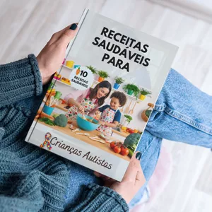Imagem de capa para o Ebook Receitas Saudáveis para crianças Autistas