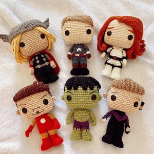 Cover image for Ebook 6-in-1 Avengers Doll Crochet Pattern Bundle