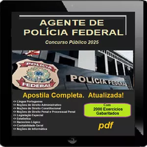 Imagem de capa para o Ebook AGENTE DE POLÍCIA FEDERAL - Inicial: R$14.164,81 em 2025