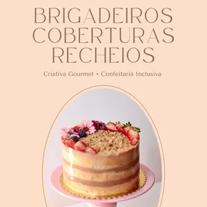 Imagem de capa para o Curso online [E-BOOK] Recheios, Brigadeiros e Coberturas Inclusivos