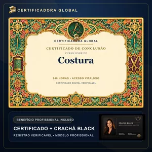 Imagem do curso 🔥 Bolsa 100% [APLICADA] - [MATRÍCULA] Curso de Formação em Costura - ACESSO VITALÍCIO - CRACHÁ BLACK + REGISTRO - CASHBACK R$ 25 - BÔNUS APOSTILA EXTRA