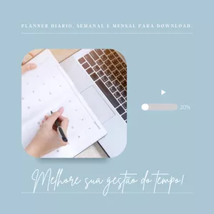 Imagem de capa para o Curso online Planner diário, semanal e mensal para download.