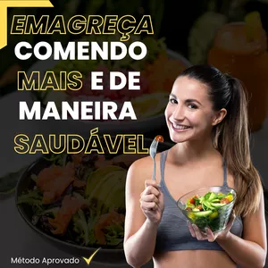 Imagem de capa para o Ebook Emagreça comendo mais e de maneira saudável