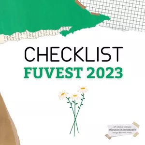 Imagem de capa para o Ebook Checklist Fuvest 2023 @fuvest.study