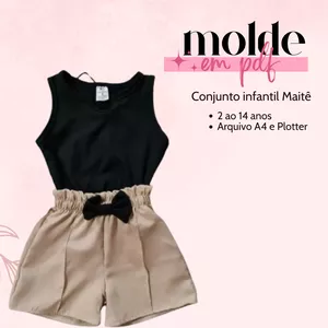 Imagem de capa para o Ebook MOLDE EM PDF - CONJUNTO INFANTIL MAITÊ