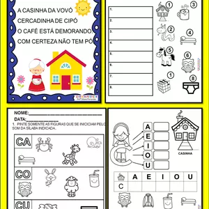 Imagem de capa para o Ebook SEQUÊNCIA DIDÁTICA LETRA C/ A CASINHA DA VOVÓ - CARTAZ GRÁTIS