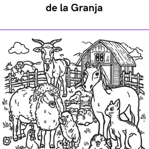 Imagen de portada para Ebook Animales de la granja: Libro para colorear