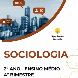 Imagem de capa para o Ebook Sociologia 2º Ano 4º Bimestre (Ensino Médio) - Apostila com Planos de Aula