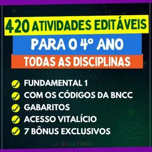 Imagem do curso ATIVIDADES - 4º ANO FUNDAMENTAL - BNCC 2025