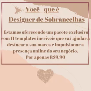 Imagem de capa para o Ebook  Templates Elegância nas Sobrancelhas