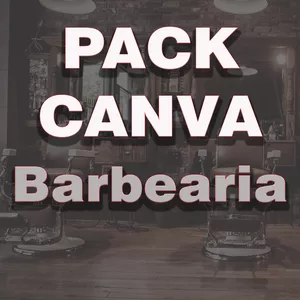 Imagem de capa para o Curso online Pack Canva Barbearia