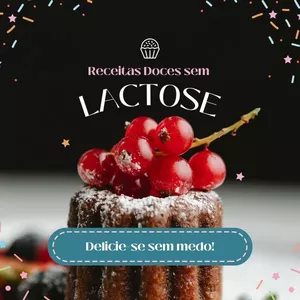 Imagem de capa para o Ebook Receitas Doces sem Lactose