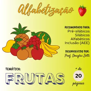 Imagem de capa para o Ebook Alfabetização: Frutas