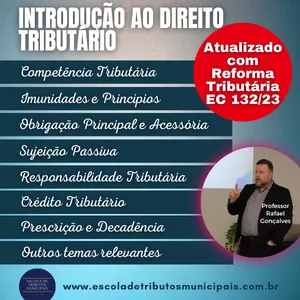 Imagem de capa para o Curso online Introdução ao Direito Tributário e aos Impostos Municipais
