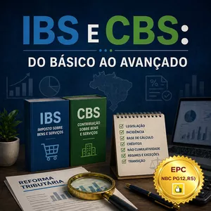 Imagem do curso IBS E CBS: DO BÁSICO AO AVANÇADO (Pontuação no PEPC) - GRAVADO - 22 e 23/04/2026