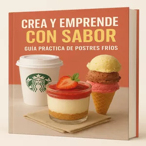 Imagen de portada para Ebook CREA Y EMPRENDE  CON SABOR: guias practicas de postres frios 