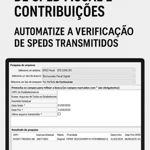 Imagem do curso Consulta SPEDS enviados ( sped fiscal e contribuicoes)