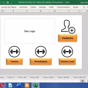 Imagem de capa para o Ebook Planilha de Treino 2.0 + Bônus Cadastro e Periodização