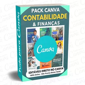 Imagem principal do produto Canva Pack Editável - Contabilidade & Finanças + 5 Kits Bônus