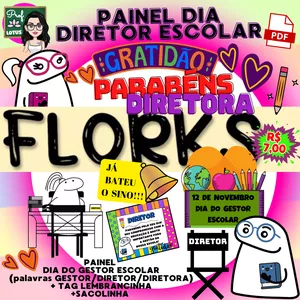 Imagem de capa para o Ebook DIA DIRETOR/DIRETORA ESCOLAR FLORKS